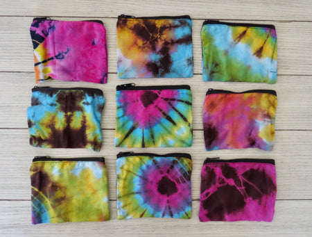 tie dye coin purse
