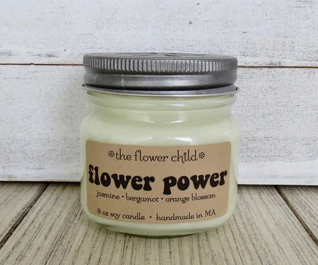 Flower power candle