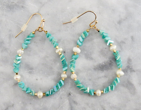turquoise hoop earrings