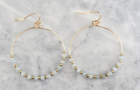 beaded hoop earrings
