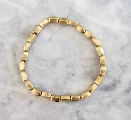 gold beaded bracelet