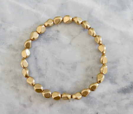 gold beaded bracelet
