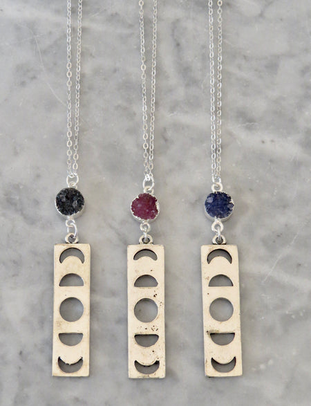 moon phase necklace