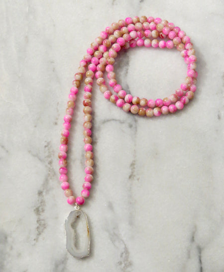 geode beaded necklace