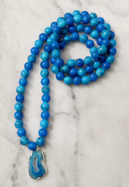 geode beaded necklace