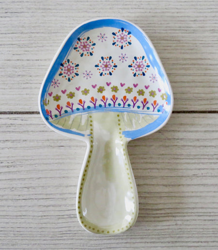 floral mushroom tray