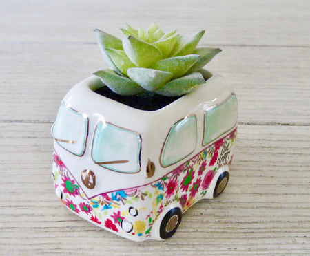 VW bus succulent holder