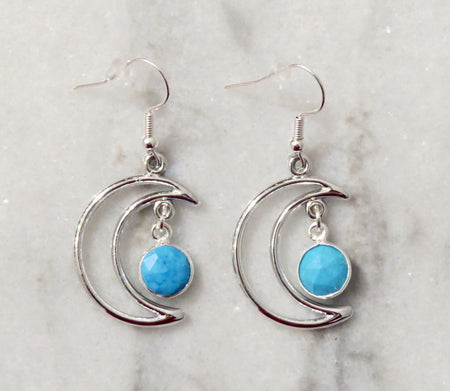 moon drop earrings