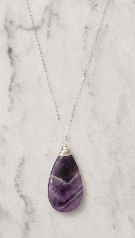amethyst stone necklace