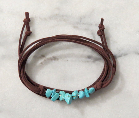 turquoise howlite stone wrap