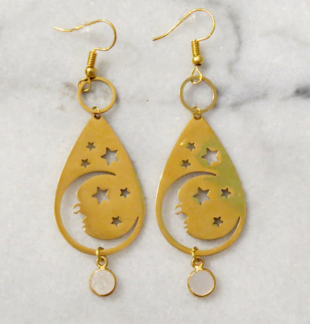 moon and star earrings