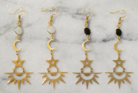 moon and sun earrings