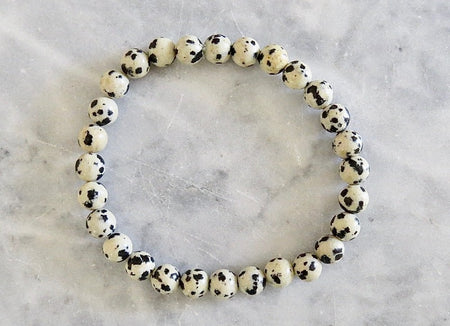 Dalmatian jasper stone bracelet