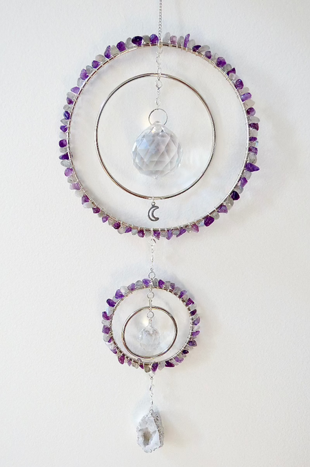 Amethyst labradorite sun catcher