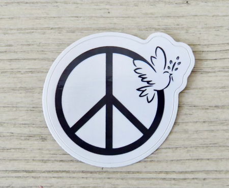 Peace sign sticker
