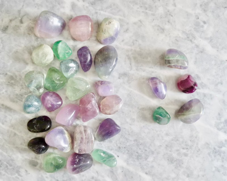 Rainbow fluorite gemstone