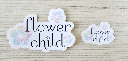 Flower child sticker