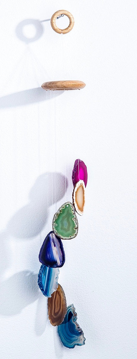 agate stone wind chime
