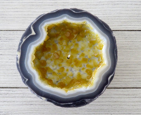 citrine geode candle