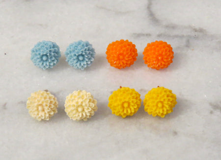 floral stud earrings