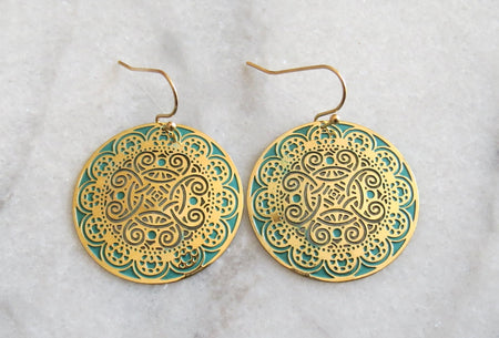 medallion earrings