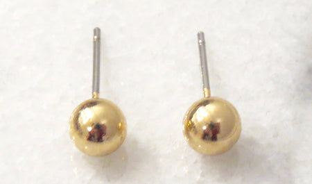 gold ball earrings