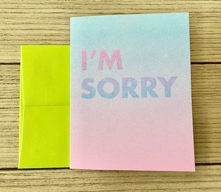I'm sorry card