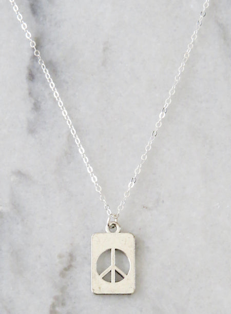 peace sign necklace