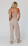 Beige boho jumpsuit