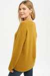 mustard yellow fuzzy sweater