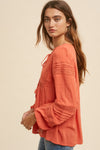 lace peasant top