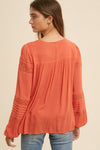 lace peasant top