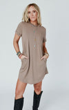 Beige t-shirt dress