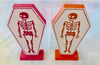 Skeleton coffin decor