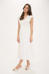 White boho maxi dress