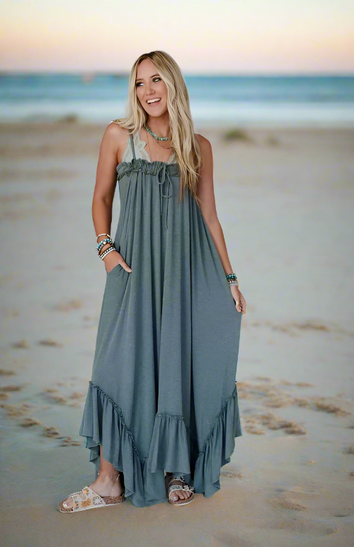 Slate blue maxi dress Large Slate blue maxi dress Large
