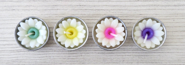 flower tealight candle