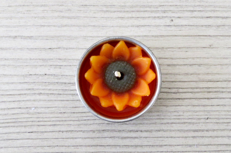 flower tealight candle