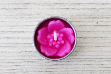 flower tealight candle