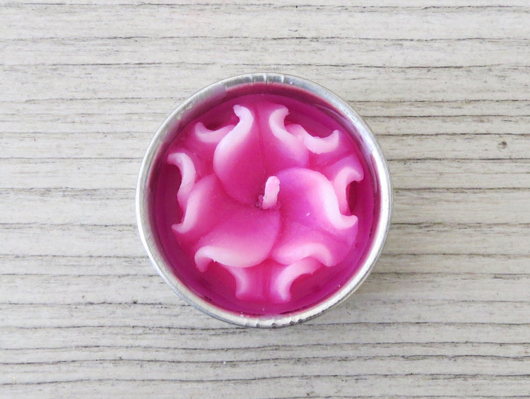 flower tealight candle