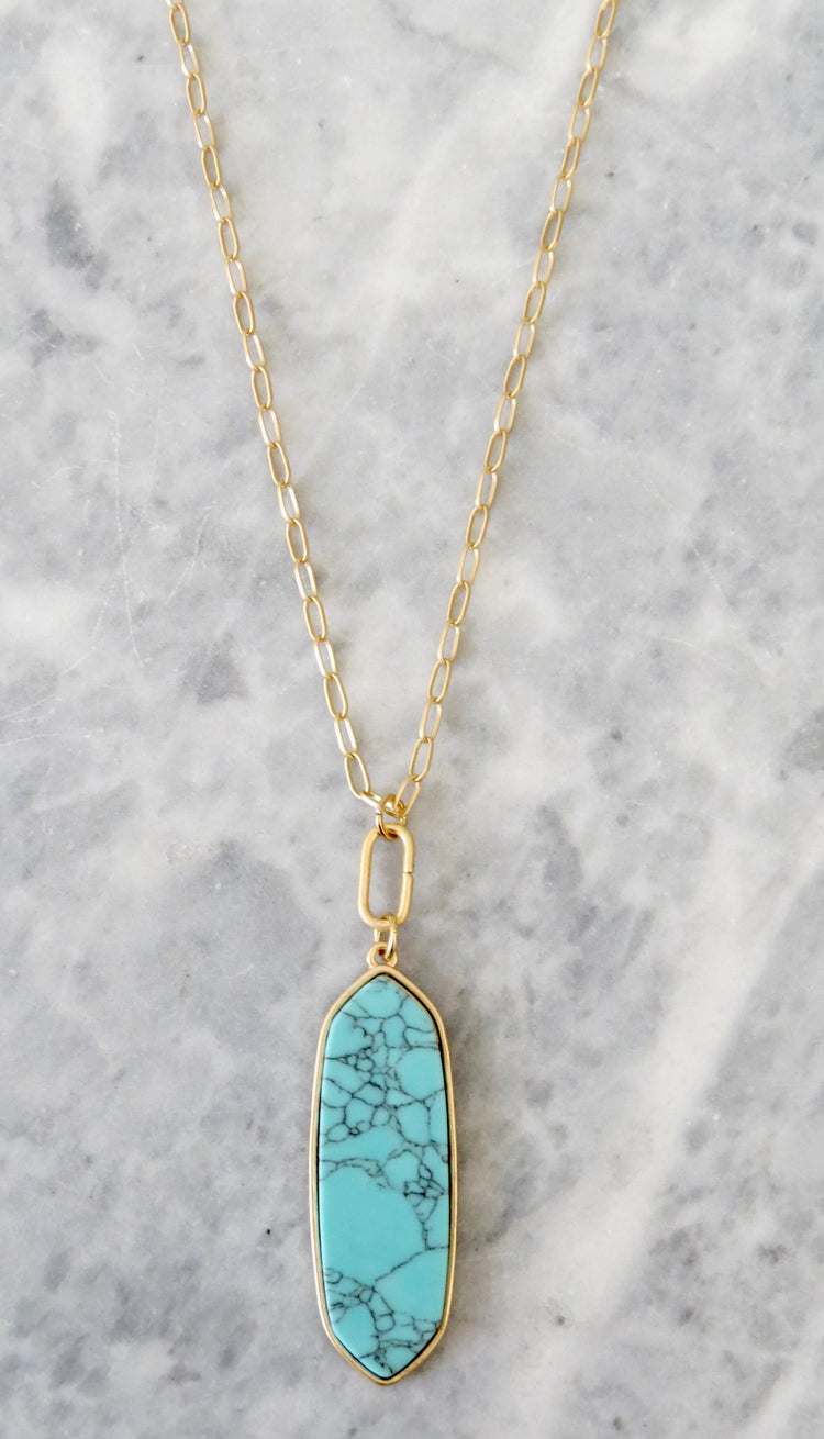 turquoise stone necklace
