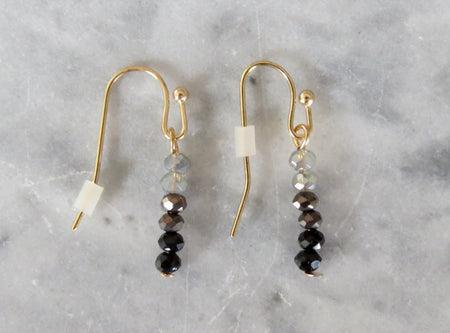 black beaded earrings
