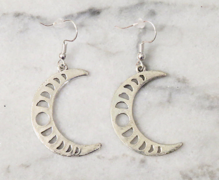 moon phase earrings