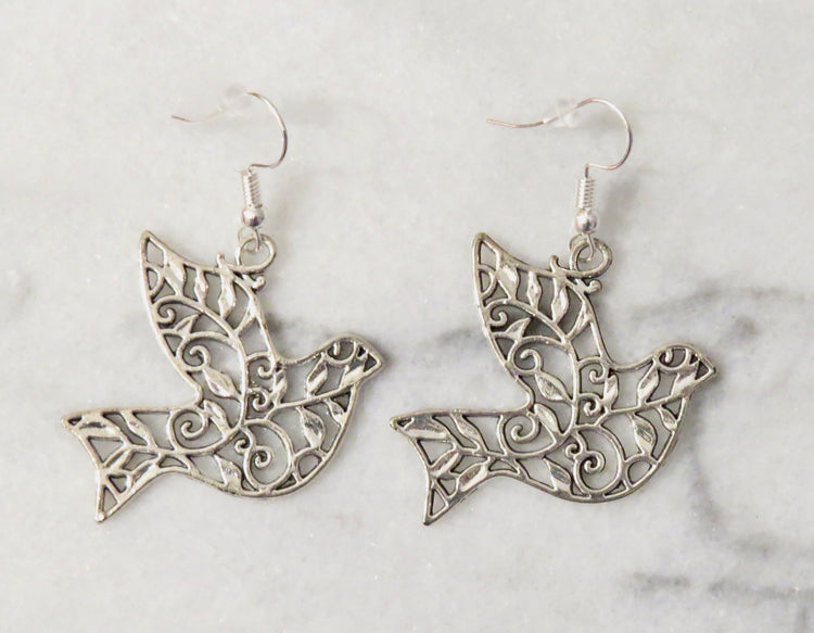 peace dove earrings