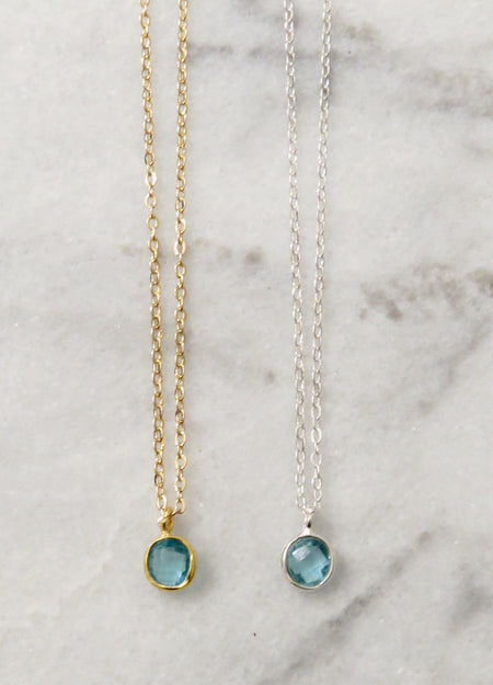 sky blue quartz necklace