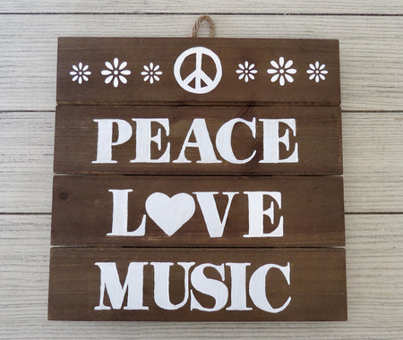 peace love music sign