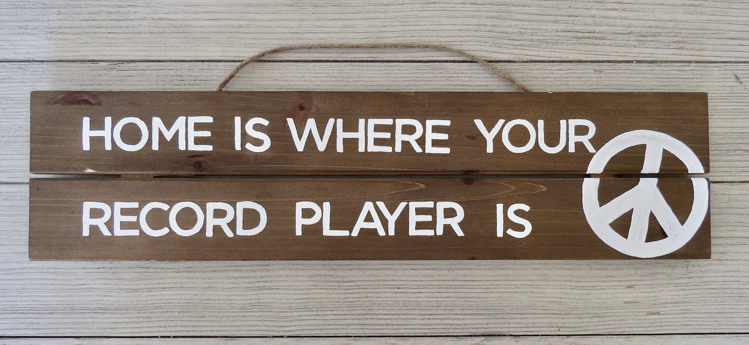 record player wooden sign – The Flower Child