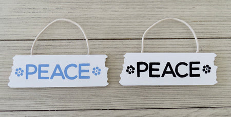 peace wooden sign