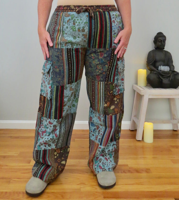 Patchwork boho pants