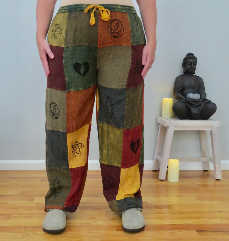 Grateful dead patchwork pants